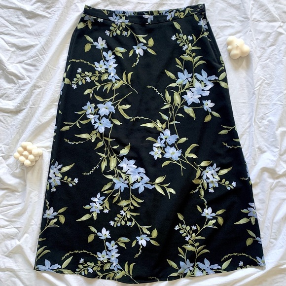 Vintage Floral Midi Skirt - Picture 1 of 1